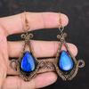 Labradorite Earring Copper Wire Wrapped Gemstone Jewelry Birthstone Earring Handmade Earring Copper Earring Gifts For Her Wire Wrap Earrings