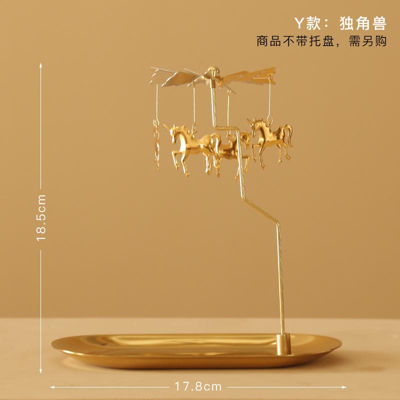 Вращающийся поднос для свечей, ароматическая свеча, романтическая прогулка, конная лампа, рождественские украшения, креативные качели, подарок на день рождения, свадьбу