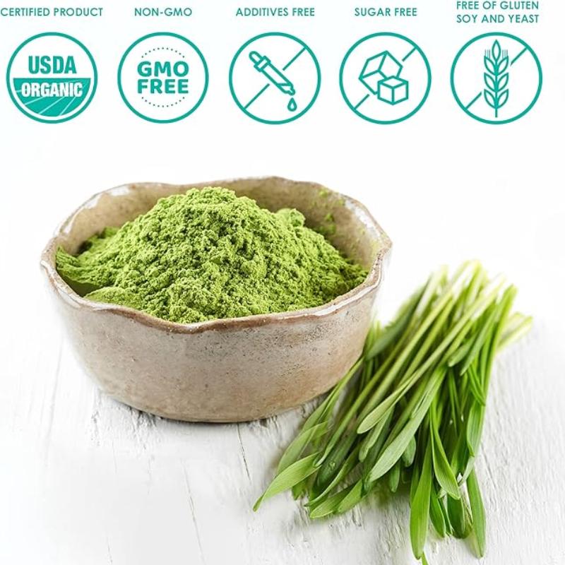 Импортный несладкий органический порошок травы ячменя премиум-класса, 250 г, без ГМО, мелко измельченные цельные сушеные молодые листья, чистые, кошерные