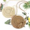 Woven Round Women Straw Bag Knit Summer Beach Bag Woman Shoulder Messenger Bag