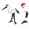 Crane Statue Stork Figurine Crafts Table Centerpiece Bird Figurines Crane Figurine Standing Crane Sculpture for Living Room