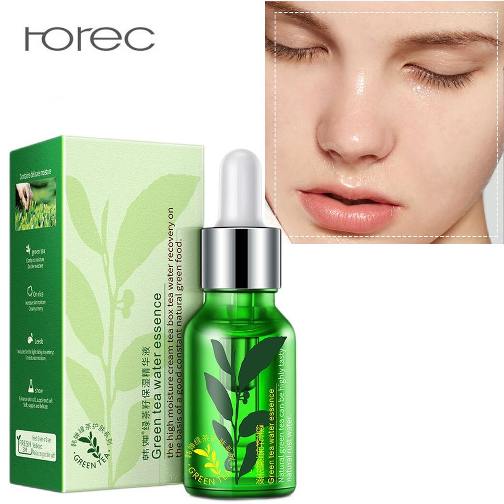 Увлажняющая эссенция с зеленым чаем, сужающая поры, сыворотка для лица, отбеливающий крем, уход за лицом, увлажняющий, питающий, против старения, против морщин