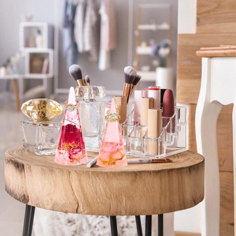 Кольцо Конус Смола Силиконовые Формы DIY Держатель Колец Пирамида Эпоксидное Литье Форма для Свечей Дисплей для Украшений Свадебный Декор