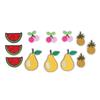 12Pcs Fruit Patches Cherry Ananas Pear Watermelon Cute Pattern Vivid Colors Iron On Patches for Bag