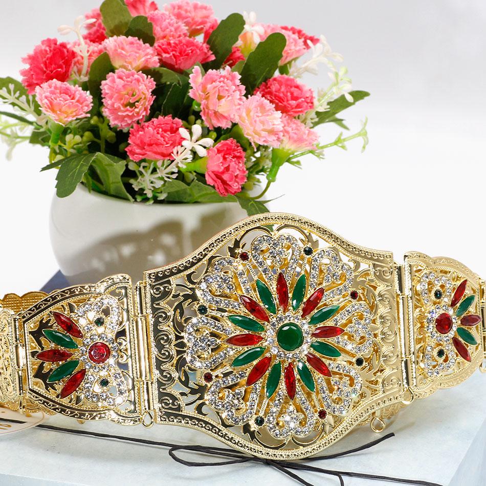 Элегантный золотой цветной пояс для платья для женщин, свадебные украшения для невесты, красочный пояс с кристаллами