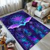 Bat Chapel Glass Art Print Carpet for Living Room Bedroom Bedside Floor Mat Cloakroom Area Rugged Home Halloween Decor