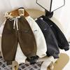 Kids' Fleece-Lined Warm Casual Pants - Autumn/Winter Korean Style - Thick European Cotton Sweatpants for Boys & Girls