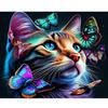 Diy Painting By Numbers For Adults Cat And Butterfly Animals Modern Picture With Numbers Acrylic Paint On Canvas For Home
