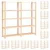 VidaXL 5-Tier Storage Shelves 10pcs 170x38x170cm Pine 500 Kg