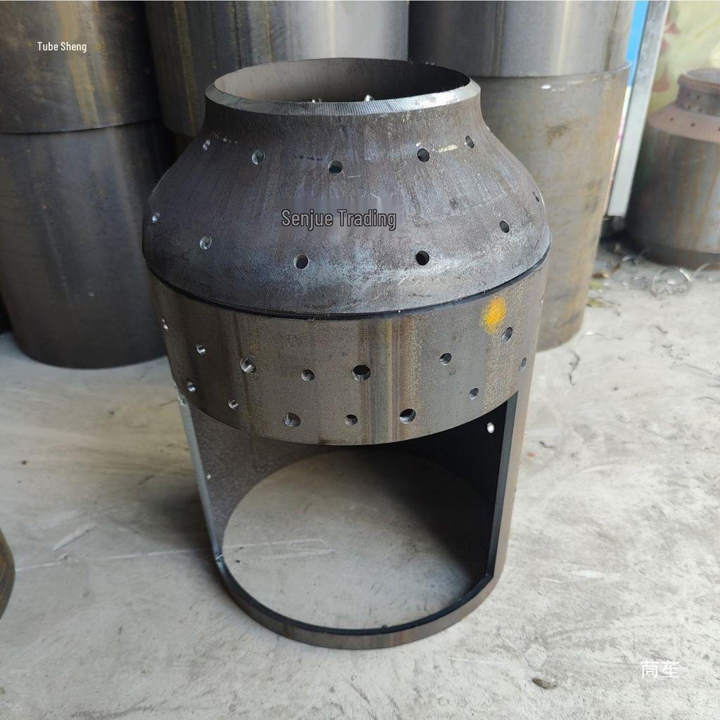 Firewood Gasifier Stove Fire Ring and Tank Head Accessories, Carbon Steel Inner Liner