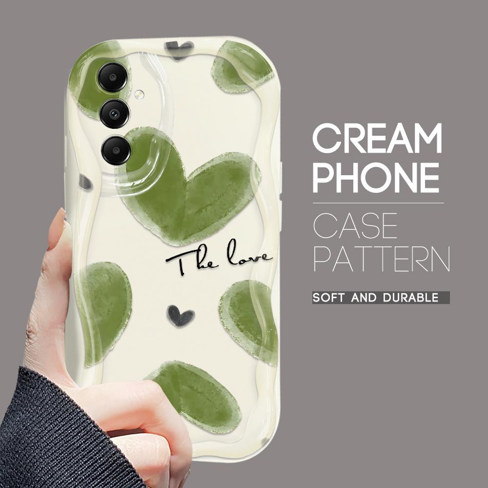 Милый мультяшный узор, кремовая текстура, мягкий силиконовый чехол с волнистыми краями, чехол для телефона Samsung