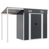 Garden Shed with Lean to Roof Anthracite Grey 277 x 107 x 181 cm Steel