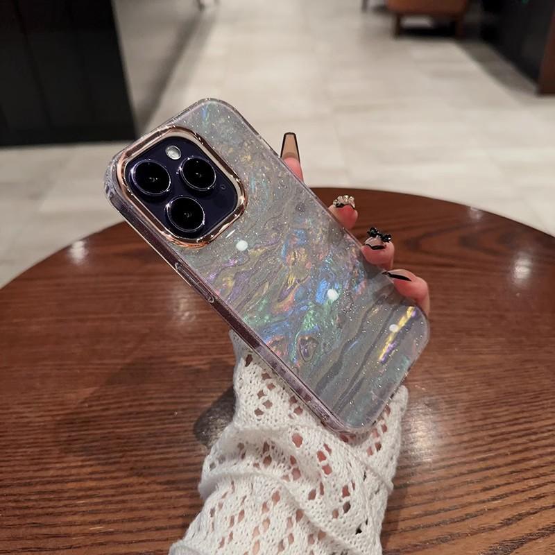 Применимо к iPhone 11 Чехол для мобильного телефона Apple с блестящим порошком, узор ракушки 11 Всесторонний противоударный 11 Pro Max Защитный чехол с большим отверстием