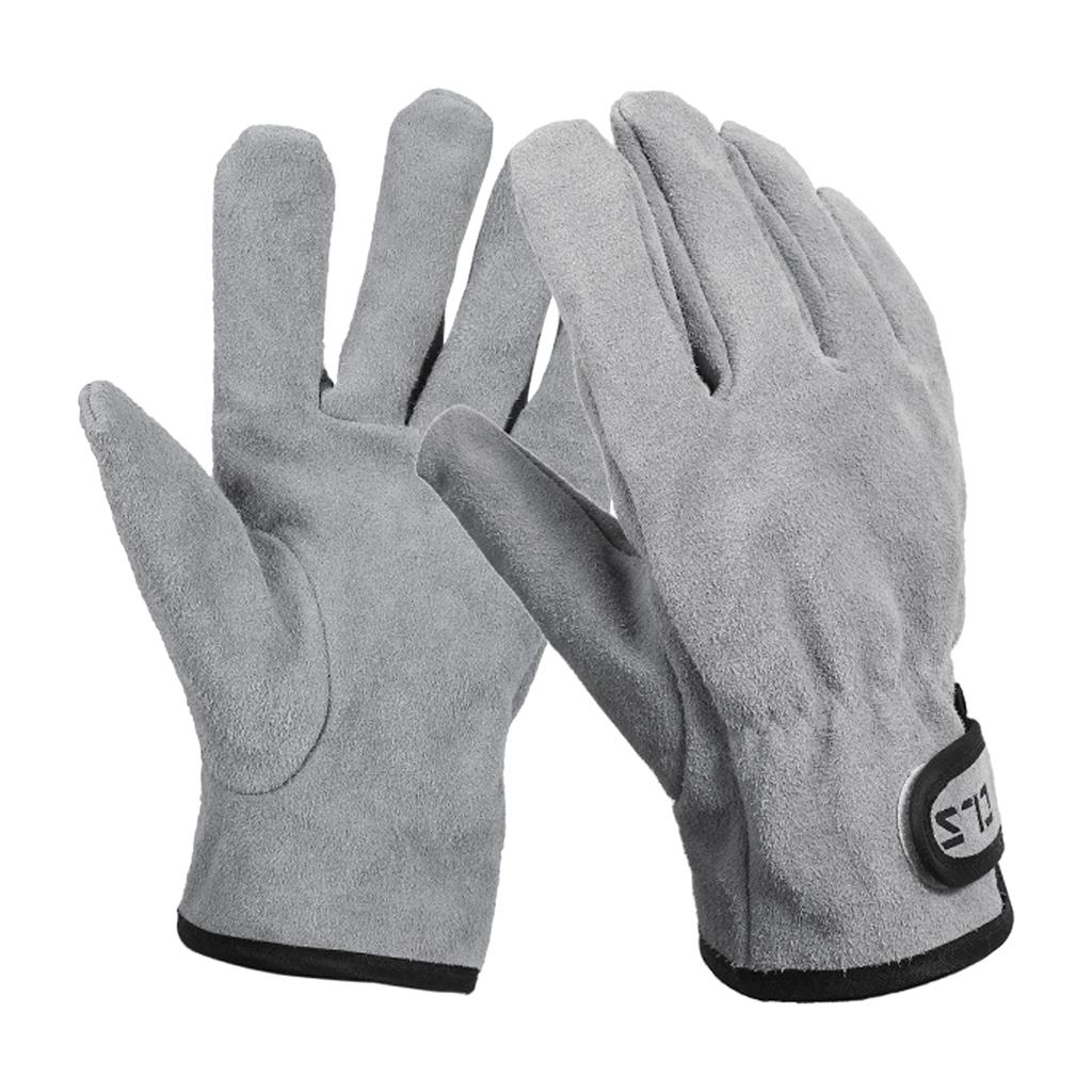 Перчатки для кемпинга, перчатки из воловьей кожи, жаропрочные/огнестойкие варежки, теплые перчатки для улицы, для печи для барбекю