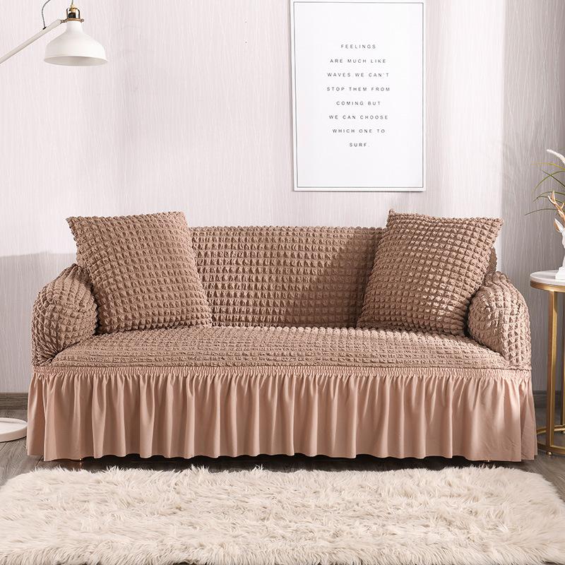 Monochrome Modern High Quality Euro Jacquard Stretchable Elastic Sofa Covers for Corner Sofa 1/2/3/4 Sectional Sofa Cover for Living Room