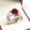 Garnet Oval Cut Gemstone With 925 Sterling Silver Ring For Men's #B115 JL375671461488