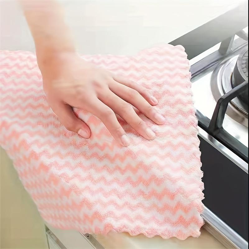 10 Pcs/20PCS Set The Kitchen Rag Is Free Of Oil, Super Strong Washing Water, Thickened Towel, And The Color Is Delivered Randomly
