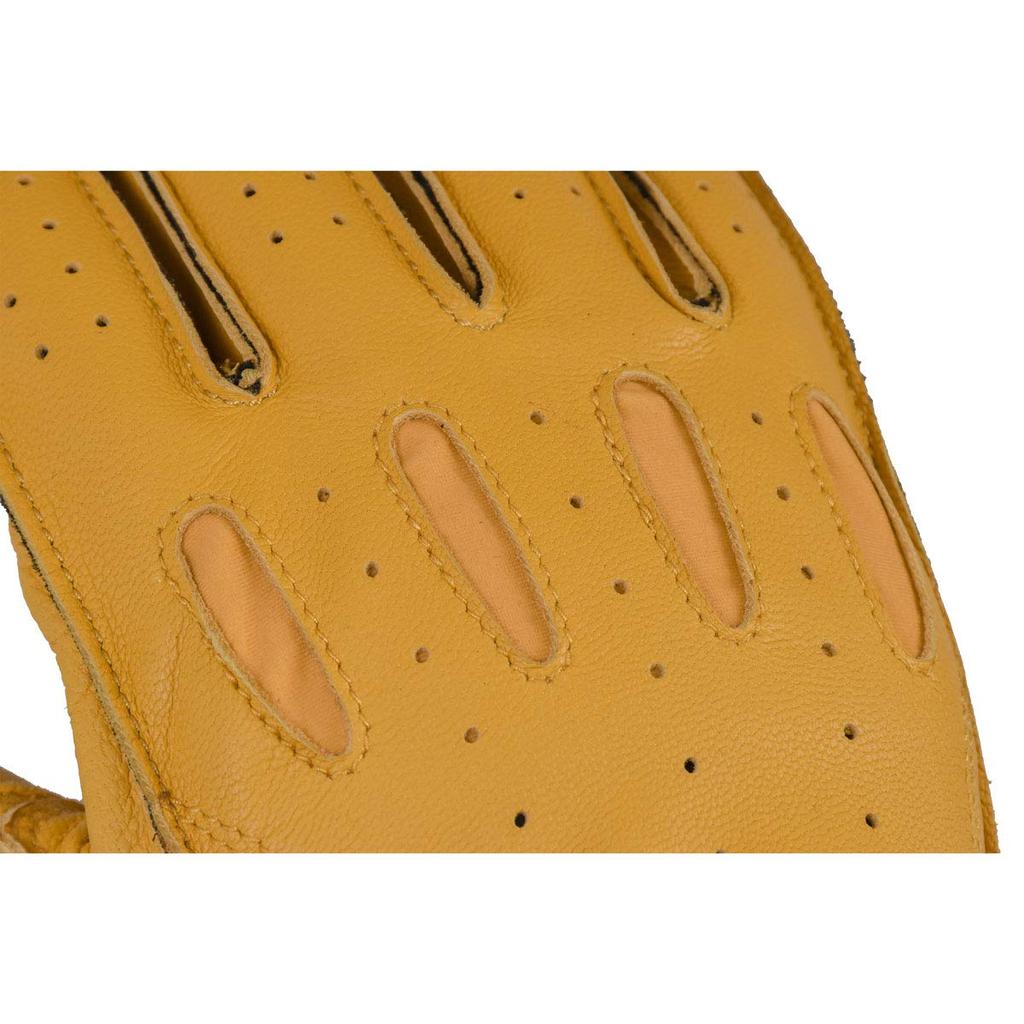 Мотоциклетные винтажные короткие кожаные перчатки Camel L из натуральной кожи для осени [Komine] GK-161 весна, лето,