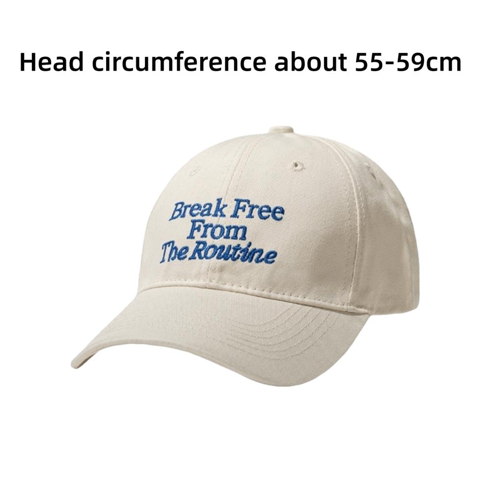 Letter Snapback Sun Hat Adjustable Duck Tongue Caps Vintage Baseball Cap Women Men