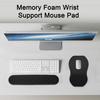 Ergonomic Raised Mouse Pad Wrist Support Wear Resistant Non-Slip Design Pain Relief Wrist Rest Gaming Mouse Mat