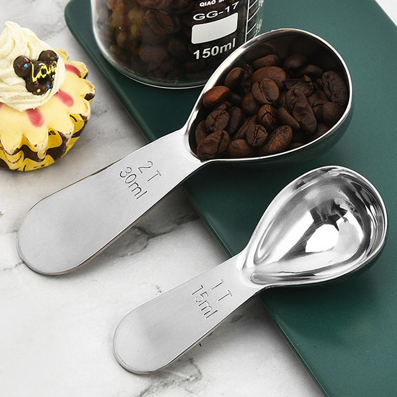 Stainless Steel Coffee Spoon And Measuring Spoon Coffee Utensil With Graduated Measuring Spoon Precise Ergonomic Spoon