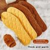 5 Pairs Warm Winter Insoles Fleece Lined Anti-slip Shoe Inserts Thick Plush Insoles for Winter Cold