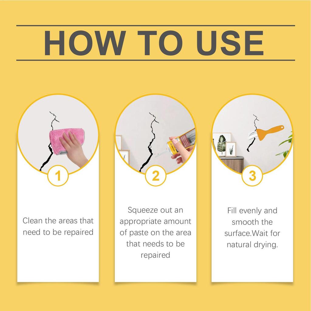 Wall Mending Agent 100g Home Improvement Crack Fix Filler Ceiling Hole Cover Paste Wall Repair Cream Mouldproof Water Proof