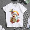 Bestselling Summer Boys and Girls Childrens Shortsleeved Shirts Super Cute Cartoonstyle Student White Tshirt of Mario Game