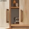 Retro Walnut Wooden Kitchen Cabinet Handle Solid Beech Cabinet Door Knob Cupboard Furniture Drawer Pull Lengthen Wardrobe Handle