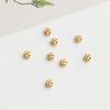S925 Sterling Silver Gold-Plated Mini Spacer Beads: DIY Bracelet/Necklace Copper Coin Beads.