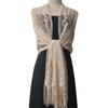 Wedding Shawl Tassel Scarves Cashew Floral Mesh Fringe Wraps  for Wedding Evening Party Dresses
