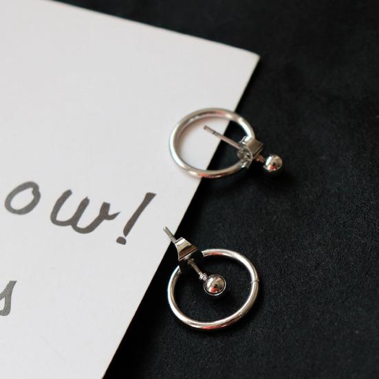 Женские простые полые круглые двухсторонние куртки, серьги-гвоздики, ювелирные изделия