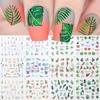 Nail Art Stickers, Summer Island Sunset Coconut Tree Plant Leaves Watermark Nail Stickers