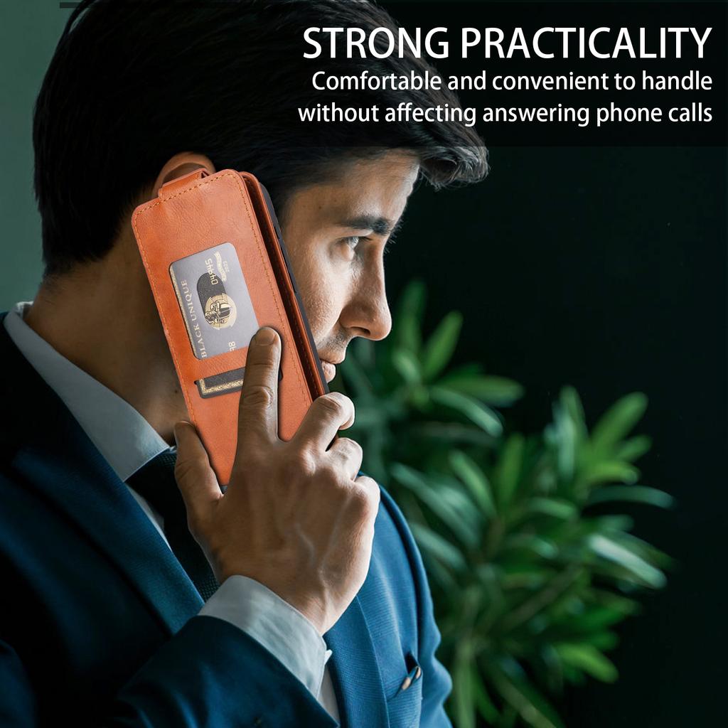 For Motorola Edge (2025) 5G Stand Case Magnetic Clasp Vertical Flip Leather Phone Cover with Card Holder