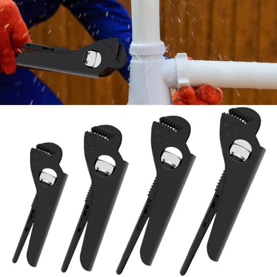 Регулируемый многофункциональный трубный ключ с эргономичной ручкой, нескользящий, для профессионального использования, многофункциональный, для тяжелых условий эксплуатации