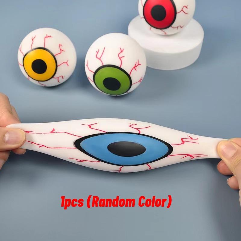 1pcs Stress Halloween Relief Eyeball Squeeze Spooky Ball Toy Pranks Random Color