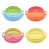 Silicone Pet Slow Feeder Bowl with Dual Handles Suction Cup Anti-Choking Slow Down Eating Food Bowl for Small Medium Large Breed
