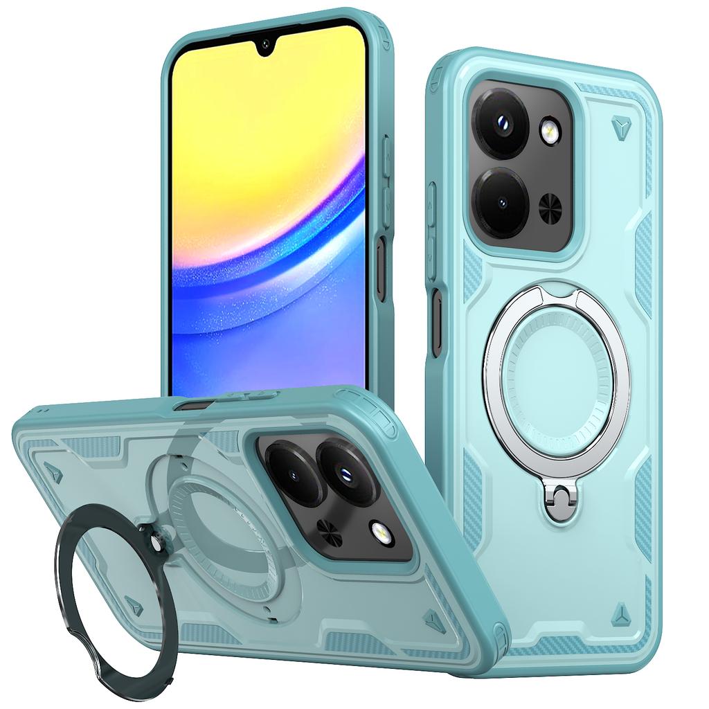 Для Xiaomi Poco C85 4G Redmi 15C 6.9 дюйма Чехол Броня Противоударный Вращающийся на 360° Магнитный Держатель TPU Рамка Пластиковая Крышка для Телефона