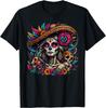 День Мертвых La Catrina День Мертвых Сахарный Череп Женская Футболка