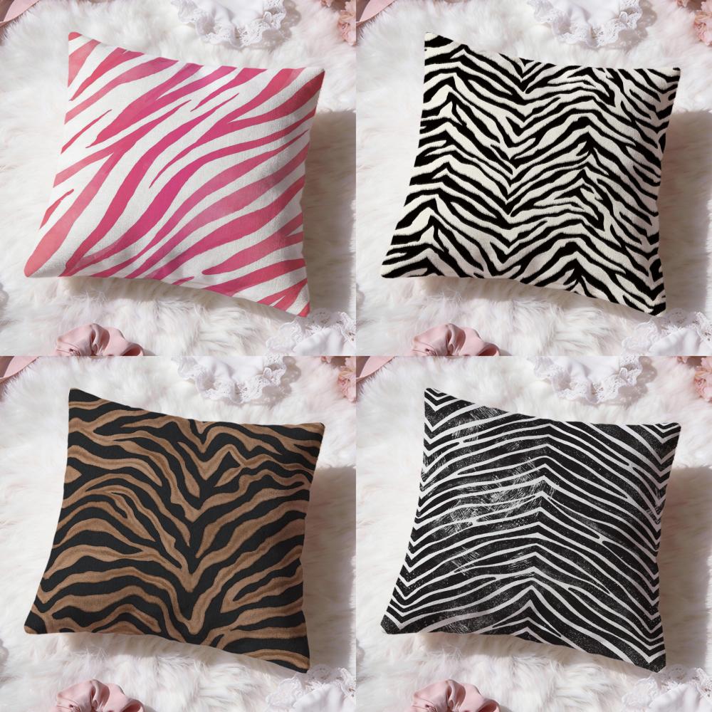 Zebra Stripes Cushion Cover Premium Comfort Reversible Pillow Cove Two in One Design for Any Room Car Interior