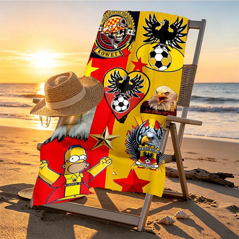 Go Ahead Eagles Print Beach Towel Design, Soft, Lightweight. for Home Bathroom, Spa, Pool, Yoga, Surfing, Camping, Gift for Family, Friend