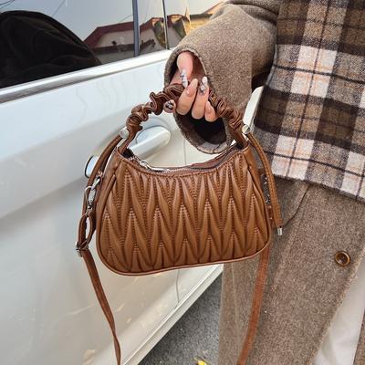 Модная плиссированная сумка женская весенняя новая ретро повседневная маленькая квадратная сумка простая сумка-мессенджер тренд