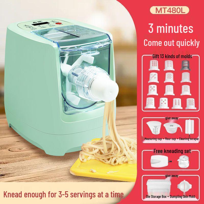Fully Automatic Electric Noodle Press & Dough Mixer - Small, Multifunctional Machine for Homemade Noodles & Dumpling Skins