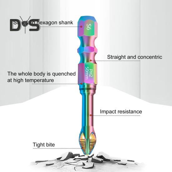 6/8Pcs High-Magnetic Screwdriver Drill Bit Set Rust-Resistant Universal Versatile Usage Strong Durability Anti-Slip Drill Bit Kit