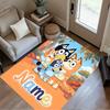 Bluey's Colorful Friends Personalized Name Area Rug Perfect for Kitchen Entryway Living Rooms Foyer Anti-slip Rug Office home decor