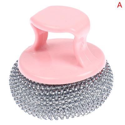 Проволочная шариковая щетка с длинной ручкой Щетка для чистки кастрюли Ручка для мытья посуды Щетка для мытья посуды Проволочный шарик из нержавеющей стали Кухонный очиститель