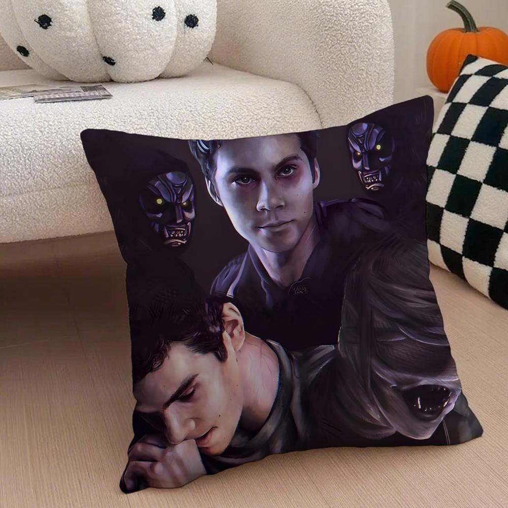 Supernatural Teen American TV TTeen Wolf Cushion Cover Throw Pillow Cover Hidden Button Durable Polyester Chair Cushion