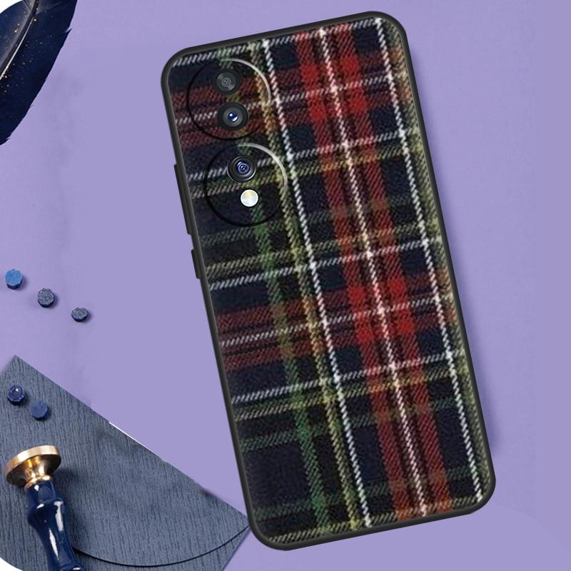 Шотландский плед Теплый плед Для Honor X8a X9a X6a X7a X6 X7 X8 X9 X8b X9b Honor Magic 6 Pro 50 70 90 Magic 5 Lite Чехол