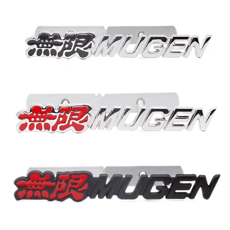 1Pc 3D Metal Mugen Logo Front Grill Rear Trunk Car Emblem Badge Sticker Decal For  Accord Civic CRV Crosstour HRV City Jazz