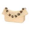 Loewe Ola Woven Brand Letter Logo Tortoiseshell Sweet Donut Chain Raffia Leather Crossbody Bag Medium Natural Color AP22P22X22-2123